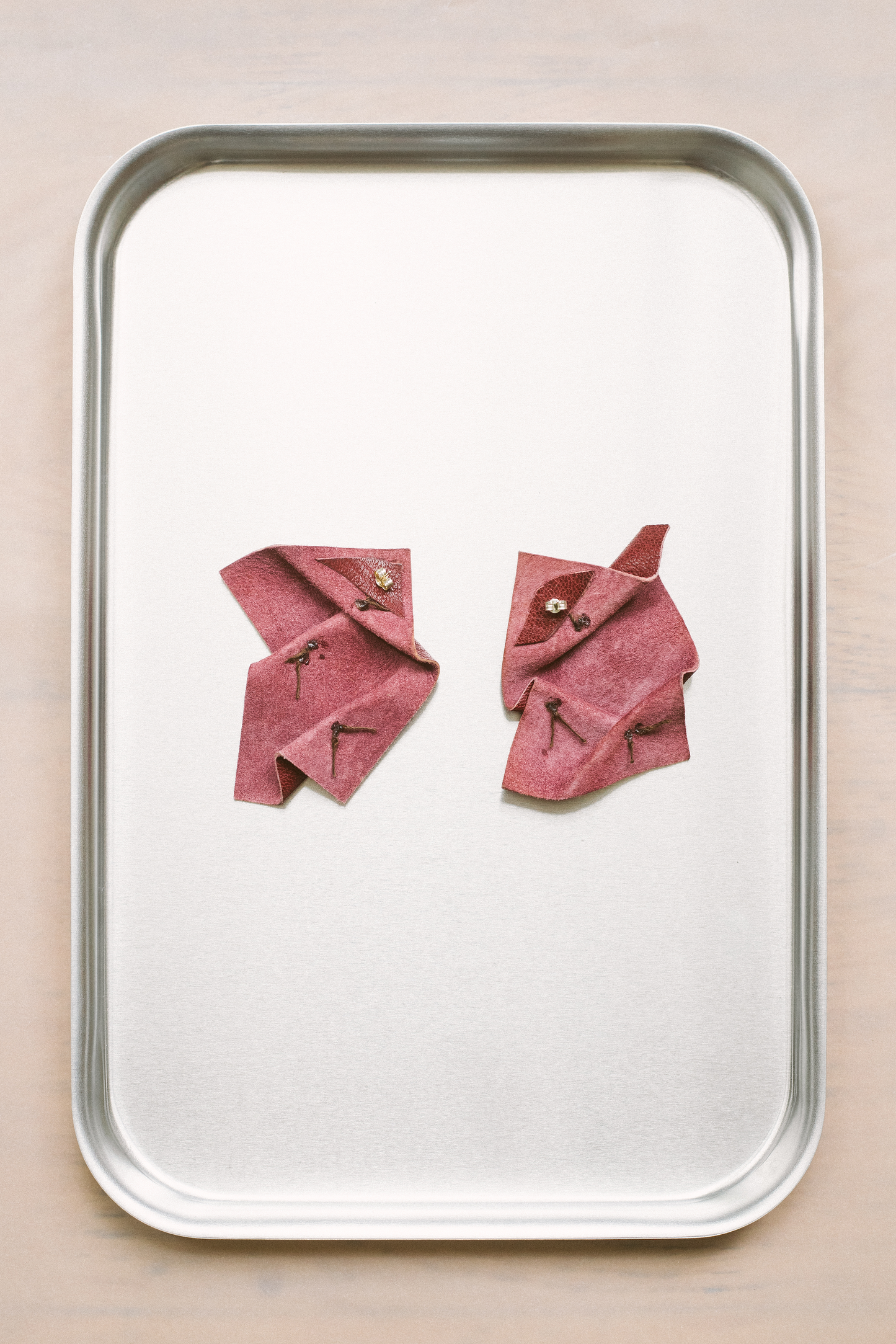 Pizi Fold Earring in Red