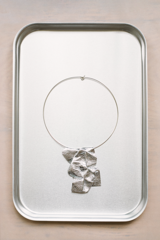 Pizi Fold Choker in Silver