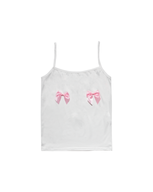 Bow Singlet Pink | Baobei Label | Bow on Boobs